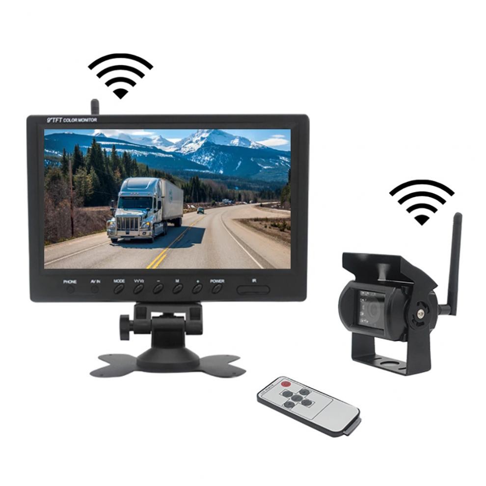 Kit marsarier wireless cu camera si display de 9" 12V~24V, K610W pentru Camioane