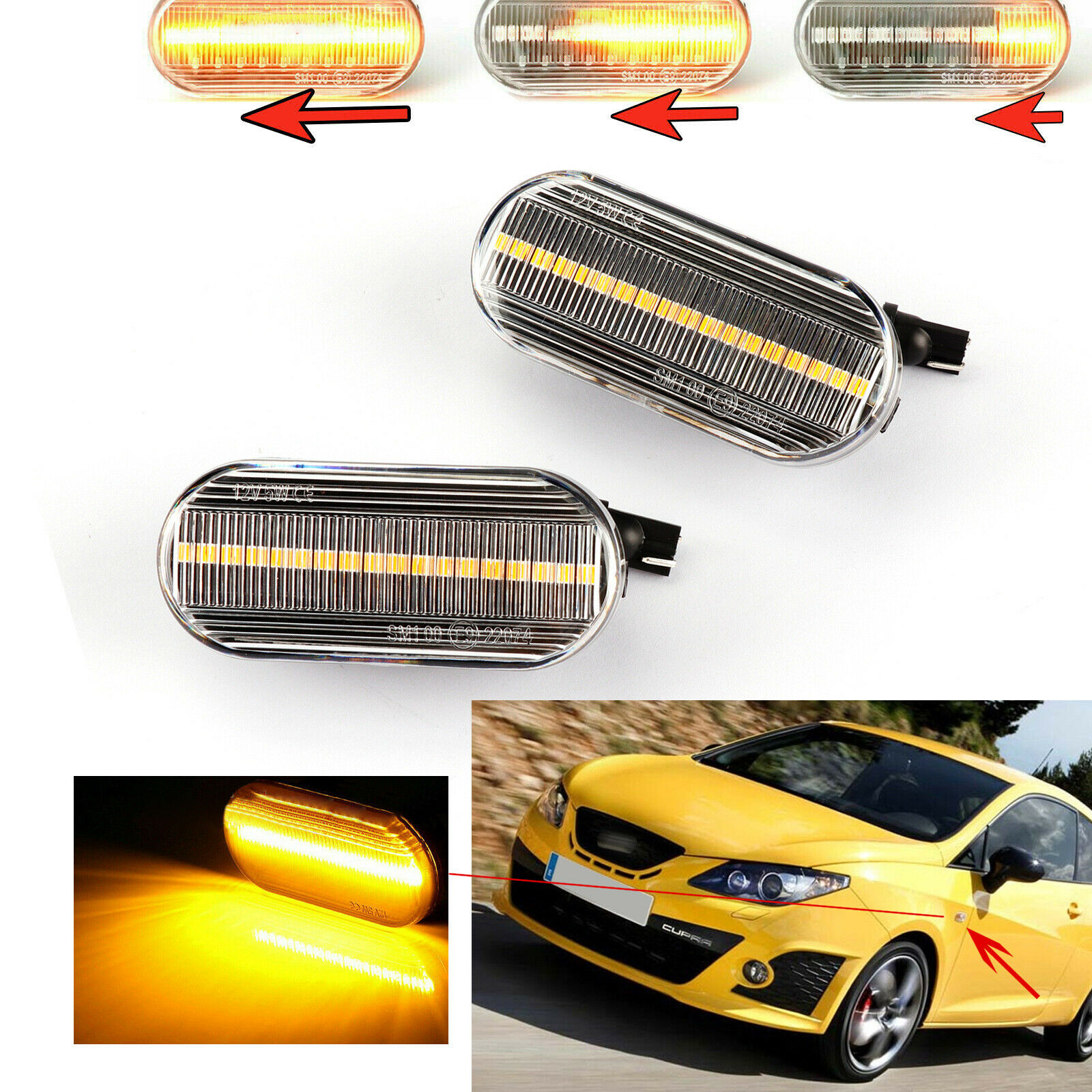 Set 2 Semnalizari Aripa LED Dinamice Skoda Octavia 1U 1996-2011 - D0451