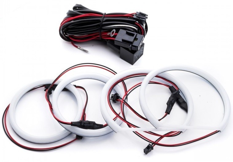  Kit Angel Eyes LED COTTON pentru BMW X5 E70 2x100mm + 2x158mm 