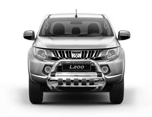 Bullbar inox cu scut Mitsubishi L200 Triton 2015+ 3"/76mm MTA646 