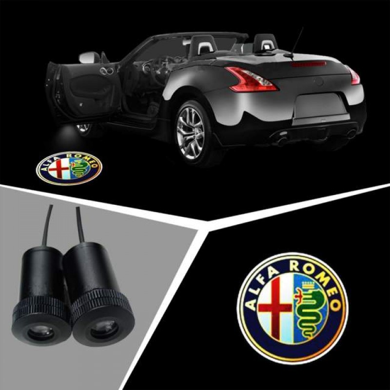 Proiectoare Portiere Cu Logo Alfa Romeo - BTLW089