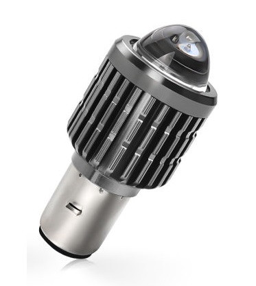  Bec LED BA20D (H6) pentru far moto, Atv, scuter, putere 15W, luminozitate 1200 