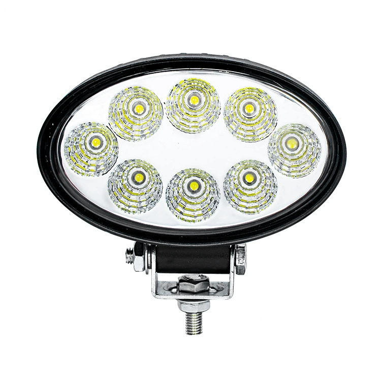 Proiector LED Auto Offroad Oval 24W/12V-24V, 1800 Lumeni, Flood Beam 90 grade - KH-24W-O2