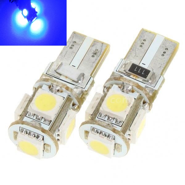 Led auto ALBASTRU T10 5 SMD Canbus