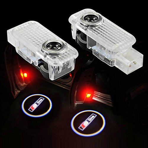 Set 2 Logo Portiere S-LINE Audi A3, A4, A5, A6, A7, A8, Q3, Q5, Q7, TT - 001004 S-LINE