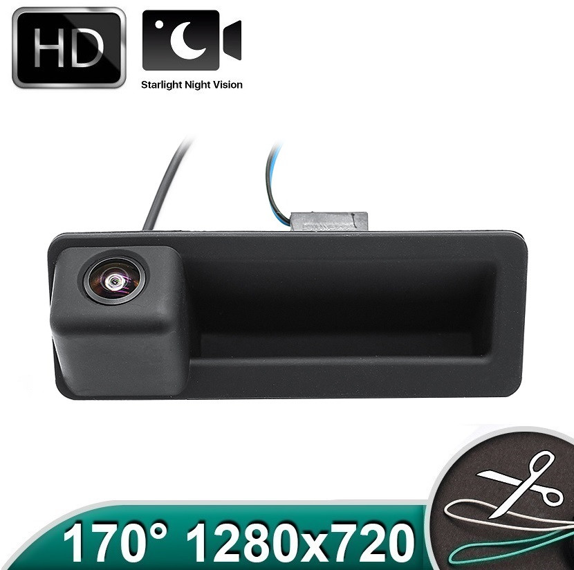 Camera marsarier HD, unghi 170 grade E39, E60, E90, E70 pe manerul de portbagaj 