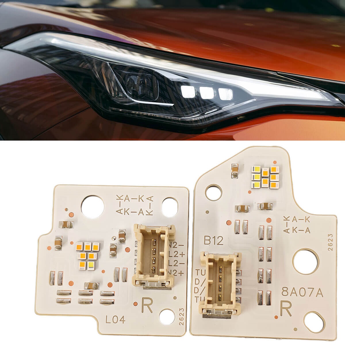 Kit reparatie modul lumini de zi DRL si semnalizare dreapta pentru Toyota C-HR Facelift 2020-2023 - P-CHR-2123 Right