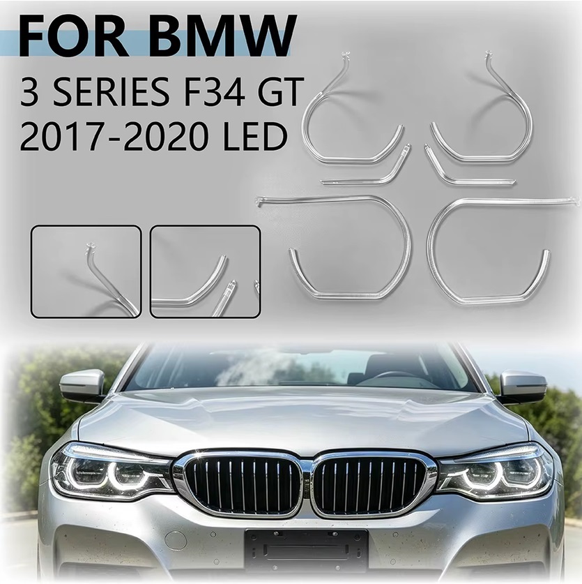 Set fibra reparatie DRL far dreapta pentru BMW Seria 3 GT F34 facelift 2016-2020 cu faruril LED adaptive - LG-F34-16-LED Right